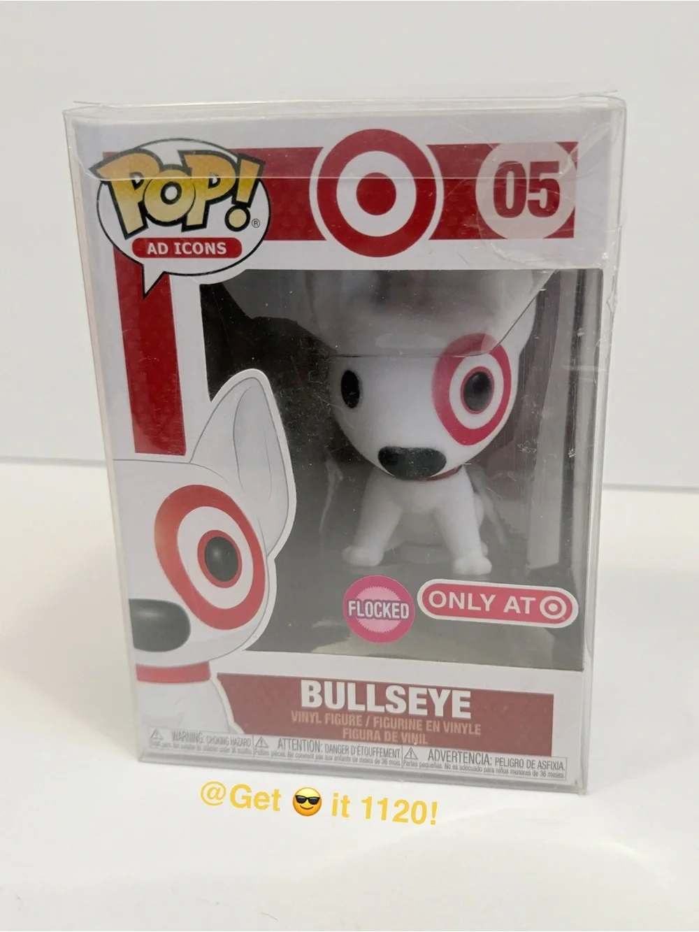 Funko POP! Ad Icons Target - Bullseye Flocked with Red Collar Protector included
